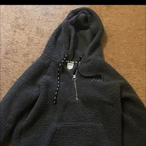 Vs pink Sherpa sweater